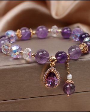 紫水晶吊飾手鍊