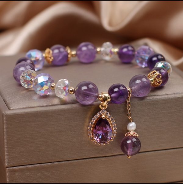 紫水晶吊飾手鍊